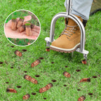Manual Core Aerator, 2 Hollow Slot + 2 Spike Tines, Semi-Assembled, Orange