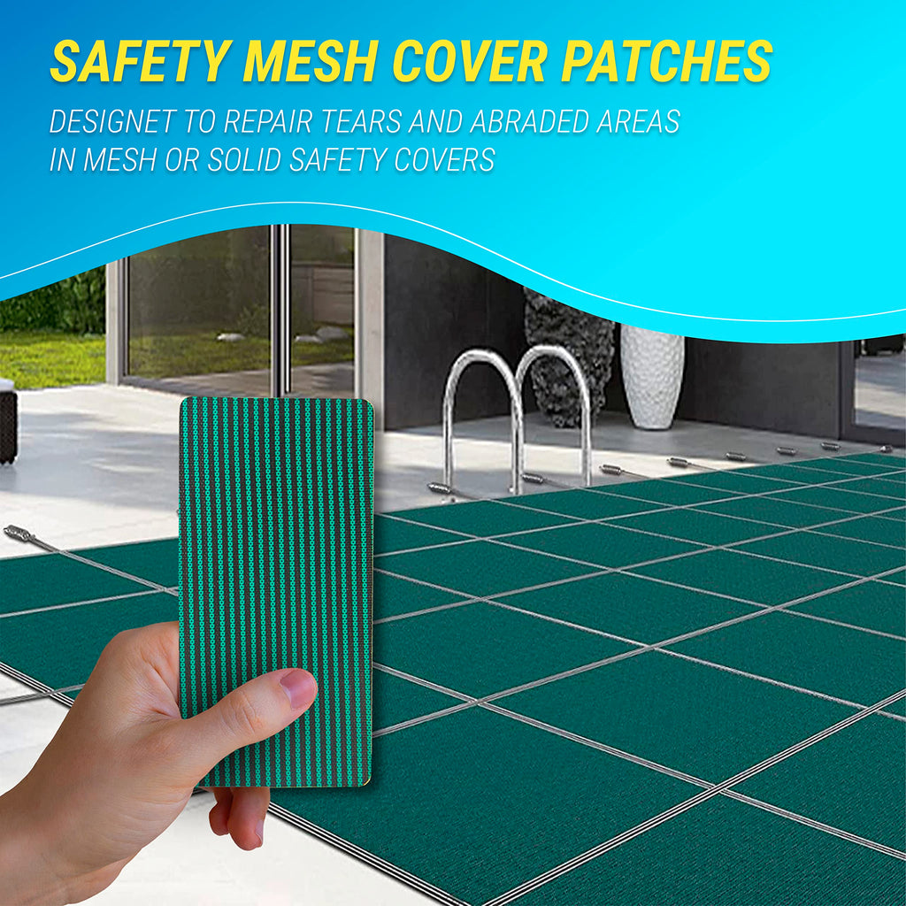 Pool Patch Repair Kit, Pool Cover Patch, 4x8 inch Self Adhesive Vinyl (PVH), Swimming Pool Patch Repair Kit, 6 Pack