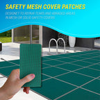 Pool Patch Repair Kit, Pool Cover Patch, 4x8 inch Self Adhesive Vinyl (PVH), Swimming Pool Patch Repair Kit, 6 Pack