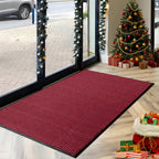 MaxMat® Extra Large Commercial Door Mat, Rubber Border Heavy Duty Door Mat, Waterproof, Low-Profile, Easy to Clean, Rubber Entry Mat. (Red, 3 x 5 Feet)