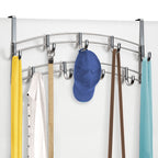 LYNK Professional® Home™ Over the Door Hooks - 9 Hook – Over the Door Coat Rack - Over the Door Hanger - Hanging Towels or Clothes - Bathroom, Bedroom, Laundry Room - Lifetime Ltd. Warranty, Platinum