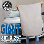 Chemical Guys Waffle Weave Gray Matter Microfiber Drying Towel 2 Pack, Huge Car Drying Towels for Faster Coverage on Paint, Glass, Wheels, and Trim, Streak Free Drying for Cars, Trucks, and SUVs