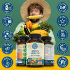 Whole World Wellness Mens Daily Multivitamin Multimineral Supplement for Energy, Focus, Stamina & Performance. Made for Men with 30+ Nutrients, Fruit & Energy Blend. Mens Vitamins, Made in The USA.