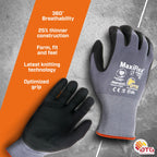 ATG MaxiFlex PIP 34-874/XL MaxiFlex Ultimate, Foam Nitrile Palm Coated Gloves, Gray, XL (Pack of 3)