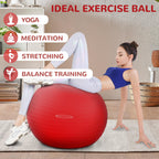 Fitvids 26-inch Red Anti-Burst Slip Resistant Exercise Ball, 2000-Pound Capacity, Includes Free Foot Pump