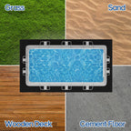 Mosenpol 9' × 18' Rectangle Pool Liner Pad for Above Ground Pool, Durable Pre-Cut Under Pool Padding, Puncture Protection and Extend Liner Life