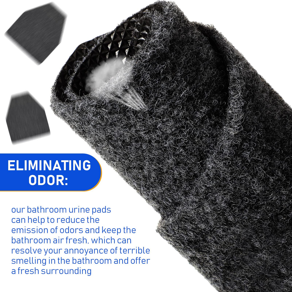 Nuanchu 20 Pack Urinal Mats for Men Bathroom, Large, Black