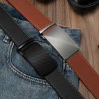 Zitahli Leather Ratchet Belt for Men - 2 Pack Mens belt,Customizable Fit