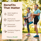 Turmeric Curcumin Supplement with Black Pepper Extract - High Potency Organic Turmeric 1400mg & 95% Curcuminoids for Joint & Digestive Health - Joint Support Supplement - 60 Vegan Curcuma Capsules