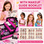 59 Pcs Kids Makeup Toys Kit for Girl, Non-Toxic Real Washable Pretend Set