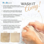 DIRT DEFENSE Pack of 2: Canvas Drop Cloth Cotton Tarp 4x12 Large Tarp for Art Supplies, Drop Cloths for Painting Supplies/Paint Canvas Fabric or Couch Cover and Furniture Cover from Paint