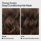 Eva NYC Therapy Session Deep Conditioning Hair Mask with Vegan Protein, Jojoba Oil + Argan Oil - Hydrate, Soften + Repair Hair Strength - Sulfate Free - Warm Vanilla Scent - 13.5 fl oz