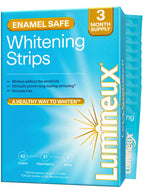 Lumineux Teeth Whitening Strips, Peroxide Free, 21 Treatments (3 Months)