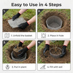 Emycool 10 Pack Gopher Baskets 5 Gallon, Gopher Cages for Planting Stainless Steel Metal Mesh to Protect Plant Root from Gophers Moles and Voles