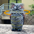 FESTGLOX Solar Owl Decoys to Scare Birds Away, Fake Owl Outdoor Garden
