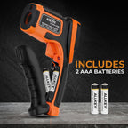 Kizen Infrared Temperature Gun - Handheld Surface Infrared Thermometer for Griddle, Grill, Pizza Oven, Candy, & A/C - Laser Thermometer Gun -58F to 1112F - Surface Temp Gun