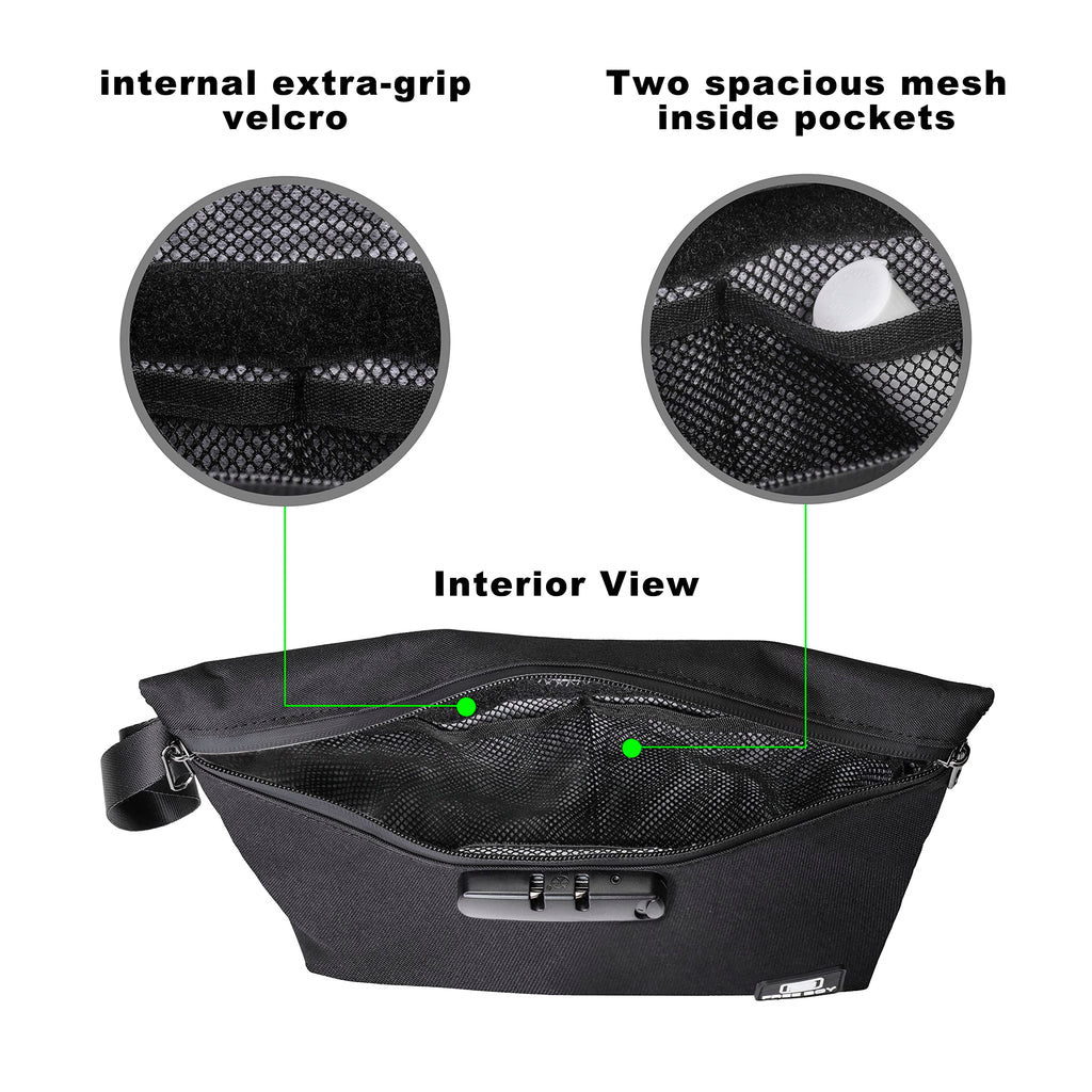 Free Boy 11.8"x8.6"Smell Proof Bags,Odor Proof Bag with Combination Lock,Smell Odor Case Container