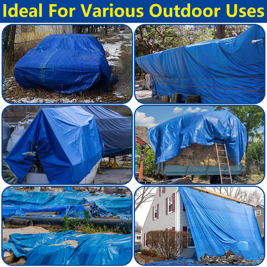 codree 20 x 12 Ft Rectangular Pool Ground Cloths, Waterproof PE Swimming Pool Liner Pad, Heavy Duty Above Ground Pool Mat Protector Tarp with Stakes for Pools Bottom Prevents Punctures
