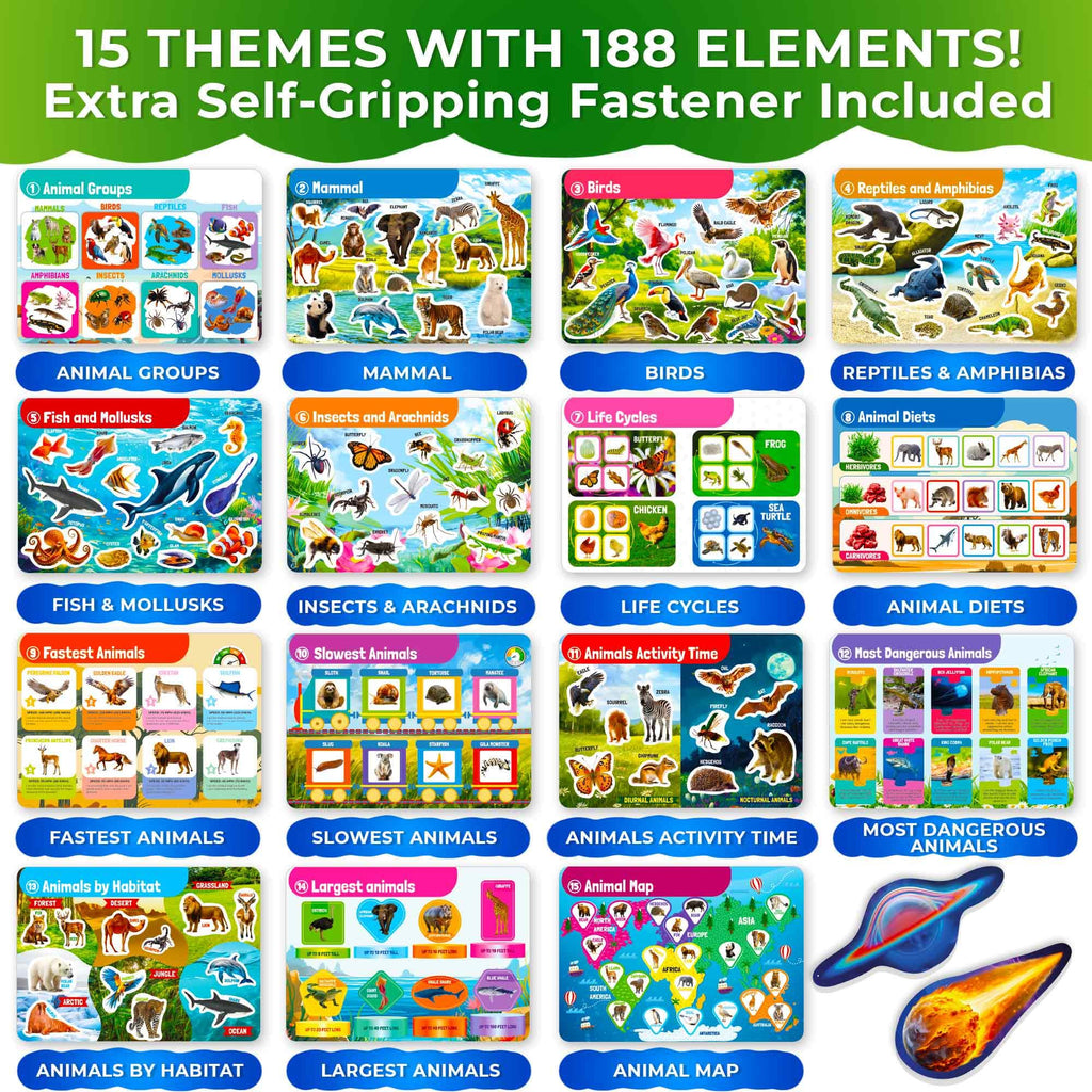 QUOKKA Montessori Busy Book for Ages 4-8 - Pre K Toddler Learning Activities for Homeschooling - My Preschool Busy Book for Toddlers 3-5 - 15 Kids Educational Animal Activities