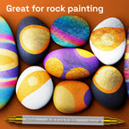 ARTISTRO 24 Metallic Dual-Tip Acrylic Paint Marker Pens for Drawing