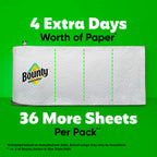 Bounty Paper Towels Quick Size, White, 2 Family Triple Rolls = 6+ Regular Rolls