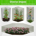 8 Pack 13.8x12 inch Plant Protector, Wire Garden Cages with Stakes & Ties