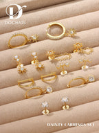Flat Back Cartilage Earrings for Women Trendy Dainty CZ Flatback Studs