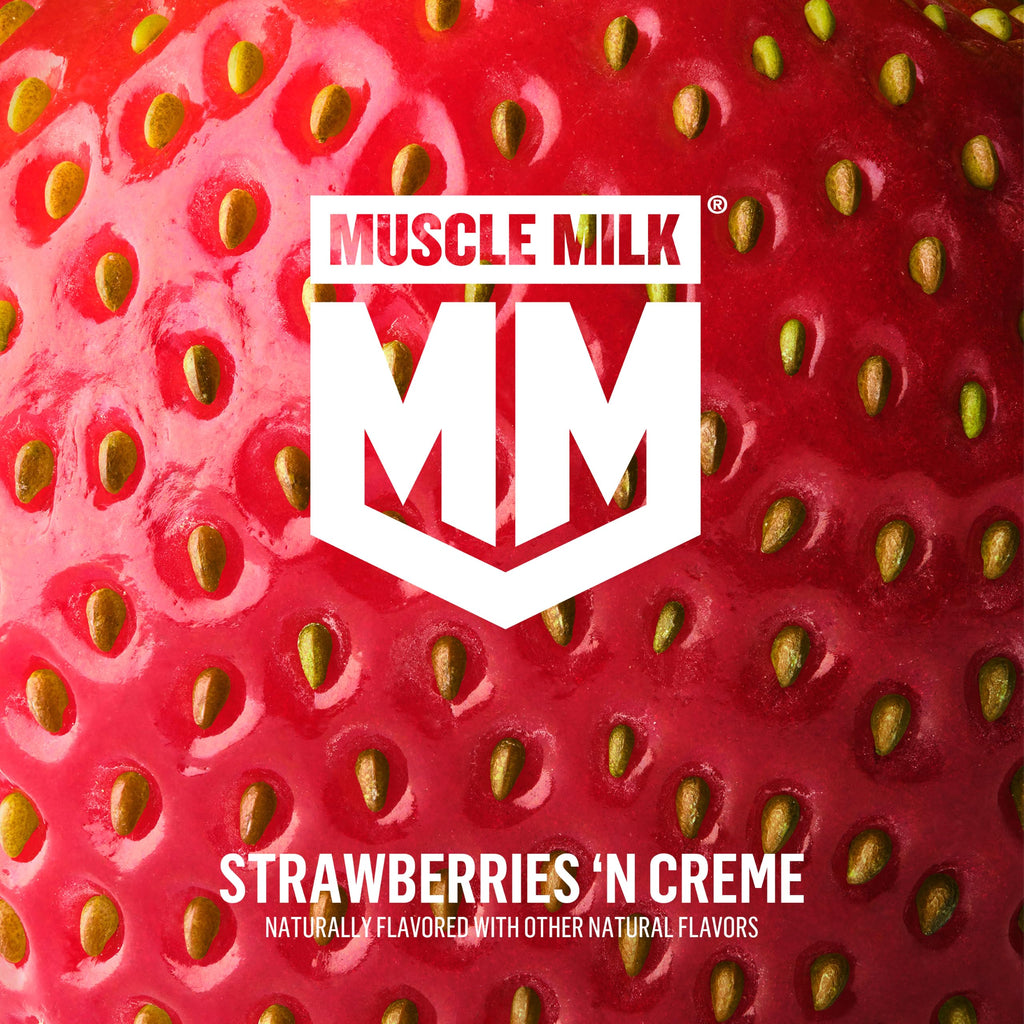 Muscle Milk High Protein Shake, Strawberry, 11 fl oz Cartons (12 Pack)