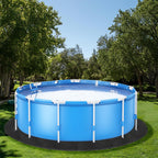 CIEOVO 8 FT Round Pool Liner Pad for Above Ground Swimming Pools - Protects Pool Liner Outdoor Pool Mat for Pool Bottom Liner Protector to Prevent Punctures Extend Liner Life