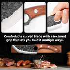 Birthday Gifts for Men Dad Husband - Chef Knife, Kitchen Knife for Cooking, Unique Gifts for Men Boyfriend Him, Hand Forged High Carbon Steel Knife for Home Outdoor BBQ Camping Christmas, 6 Inch