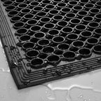 GRIDMANN Rubber Floor Mat, 36" x 24" Anti-Fatigue Drainage Mat, Non-Slip and Grease Resistant for Restaurants, Commercial Kitchens, Bar Floors, Black