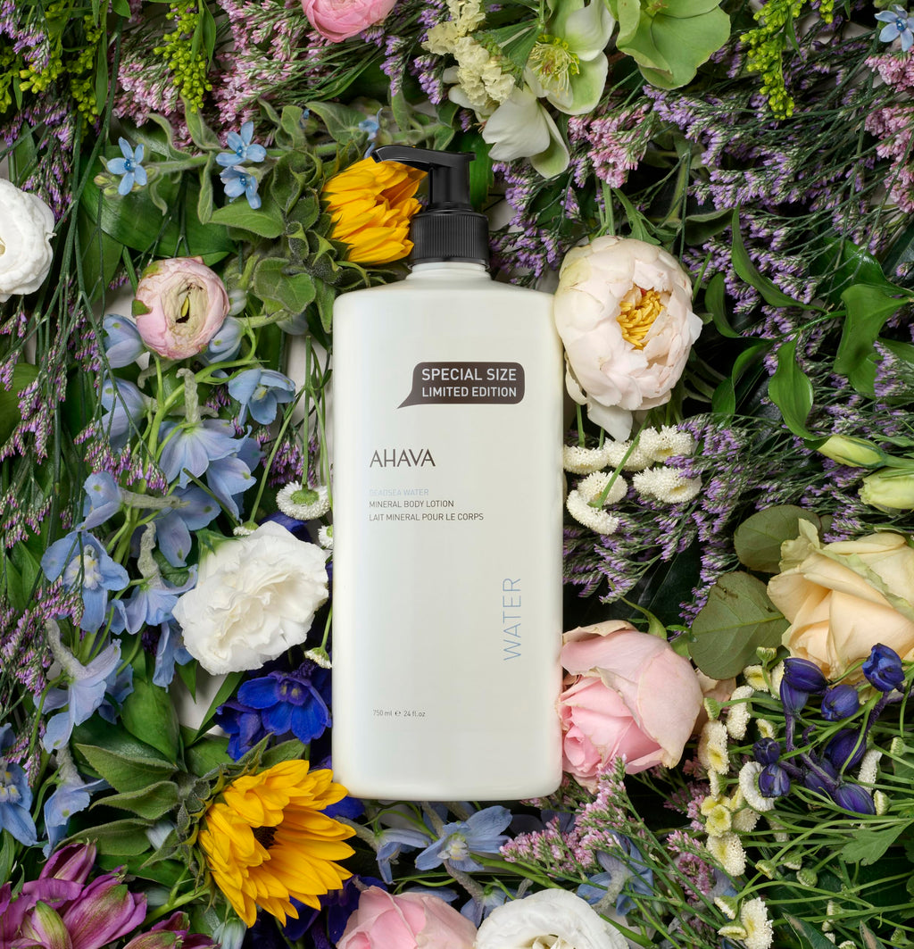 AHAVA Dead Sea Water Mineral Body Lotion - Daily Moisturizing & Hydrating Body Lotion with Osmoter, Exclusive blend of Dead Sea Minerals & Botanical Extracts, Original, 24 Fl.Oz (Packaging May Vary)