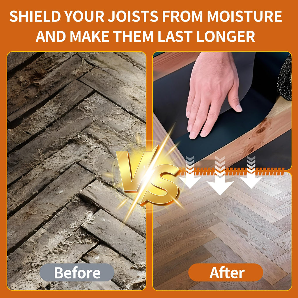 JOAPRIL 8pack Joist Tape 2" x 50' Butyl Joist Tape for decking, Self Adhesive Deck Tape for Hardwood for Top of Joists, Rim Joists, Under Joists and Beams -New Package
