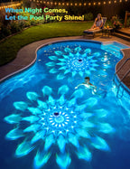 APONUO Solar Pool Lights, IP68 Waterproof Floating Pool Lights with Remote& Button Control, 9 Lighting Colors& 3 Modes Pool Solar Light, Timer& Memory, Floating Light for Pool, Party, Bathtub (1 Pack)