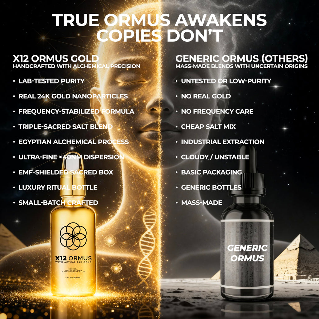 X12 Ormus Monoatomic Gold - Liquid Trace Mineral Blend with 24K Gold – Made by Real Alchemists - Dead Sea & Himalayan Salt - 4 fl oz