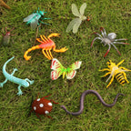 76 Pack Mini Plastic Bug Set, Realistic Insects Toy for Child, Fake Bugs Figure for Kid, Toddler, Insect Themed Party Favors Gift, Cupcake Topper, Education School Classroom reward, Sensory Bin Filler