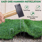 UNCO- Galvanized Landscape Staples, 8 Inch, 200 Pack, Garden Staples, U-Shaped Landscape Pins for Weed Barrier Cover, Ground Cover