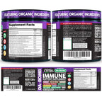 Organic Immune Support with PAU D'Arco Garlic Cayenne Pepper Oregano Ginger Grapefruit Onion Black Seed Sea Moss Black Pepper Zinc Eucalyptus Vitamin C Vitamin D Organic Soursop By Clean Nutra