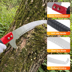 20FT Pole Saw for Tree Trimming, Manual Telescoping Tree Pruner with 3–12FT Extension Pole, Long Reach Hand Saw for Ground Cutting in Yard, Garden & Patio