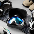 NoCry Protective Goggle Case; Fits Most Goggles; Semi Hard, Water Resistant and Shockproof Outer Shell; Reinforced Zipper; Belt Clip; Designed to Fit All Safety Goggles; Black