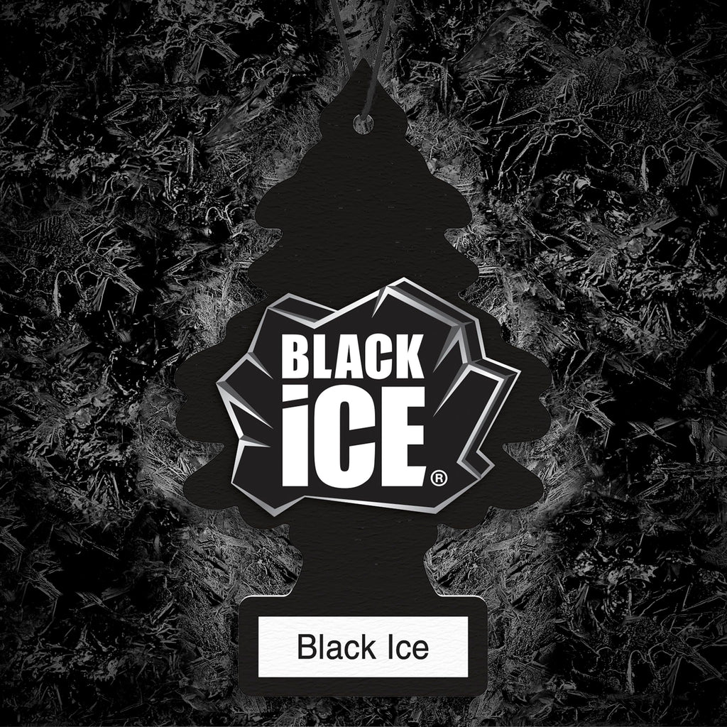 LITTLE TREES Car Air Freshener | Hanging Tree Provides Long Lasting Scent for Auto and Home | 24 Air Fresheners |Black Ice