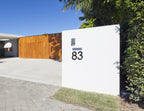 12 Inch Modern Floating House Numbers for Outside | Large Metal House Numbers for Outdoors | Black Coated Rust-Proof Home Address Numbers/Plaques | Metal Numbers