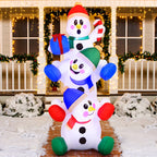 Joiedomi 6 FT Christmas Inflatable Decoration Stacked Snowman with Build-in LEDs Blow Up Inflatables for Xmas Party, Home Indoor Outdoor Christmas D��cor Yard Garden Lawn Winter Holiday Supplies D��cor