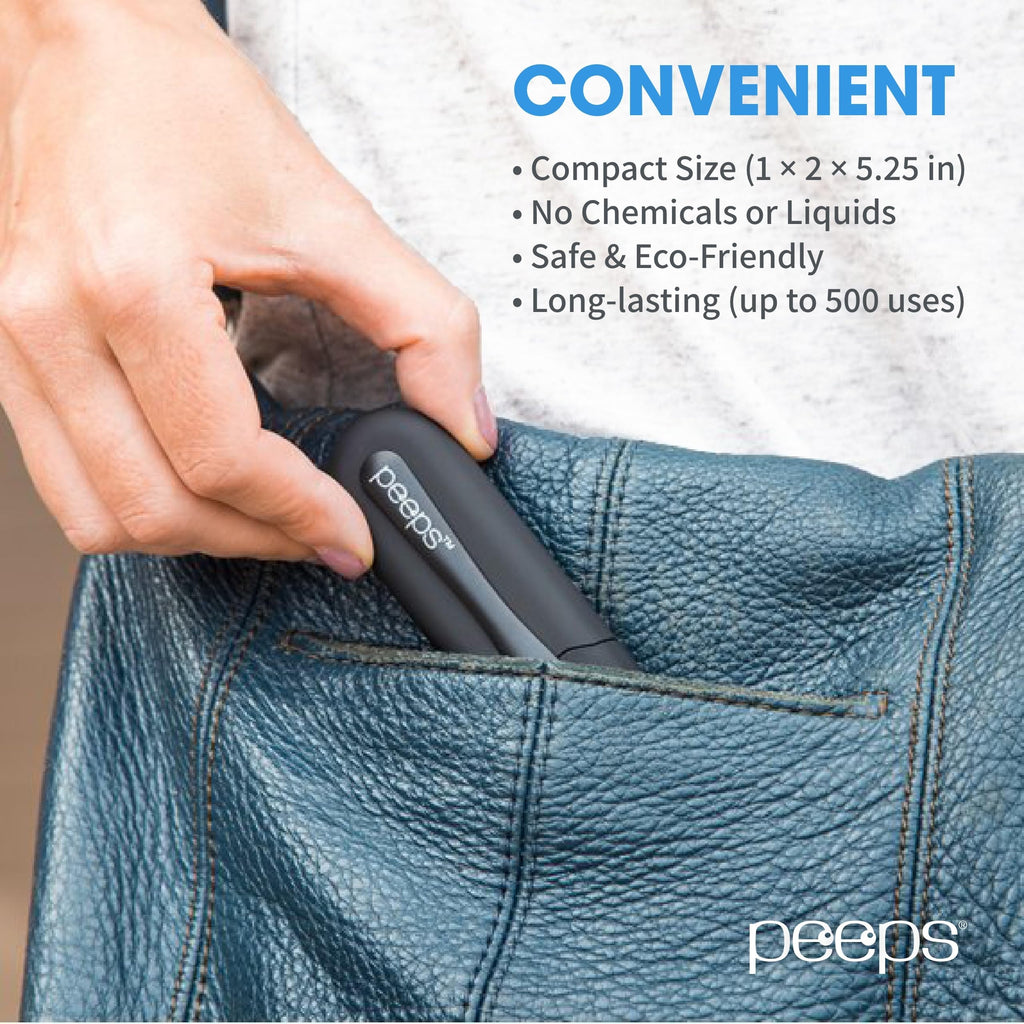 CarbonKlean Peeps Eyeglass Lens Cleaner - Efficient and Durable Carbon Microfiber Technology - Exclusively Used by NASA - 500 Uses, Soft Touch Green (2 Pack)