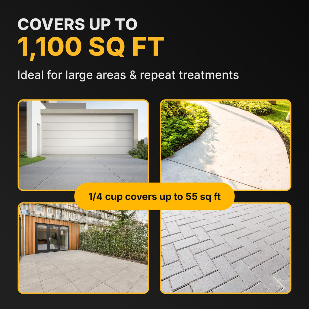 CAF Outdoor Cleaning EXIMO Waterless Concrete Cleaner, Oil Stain Remover for Asphalt, Driveway, Garage Floor, Basement and Walkway Surfaces, Natural Concrete Cleaner Powder Treatment, 3 lb Container
