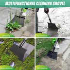 Suchtale Flat Shovel, 11-Inch Floor Scraper, Long Handle Weed Scraper
