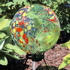 Sunnydaze 10" Glass Gazing Ball for Garden, Globe for Outdoor Display