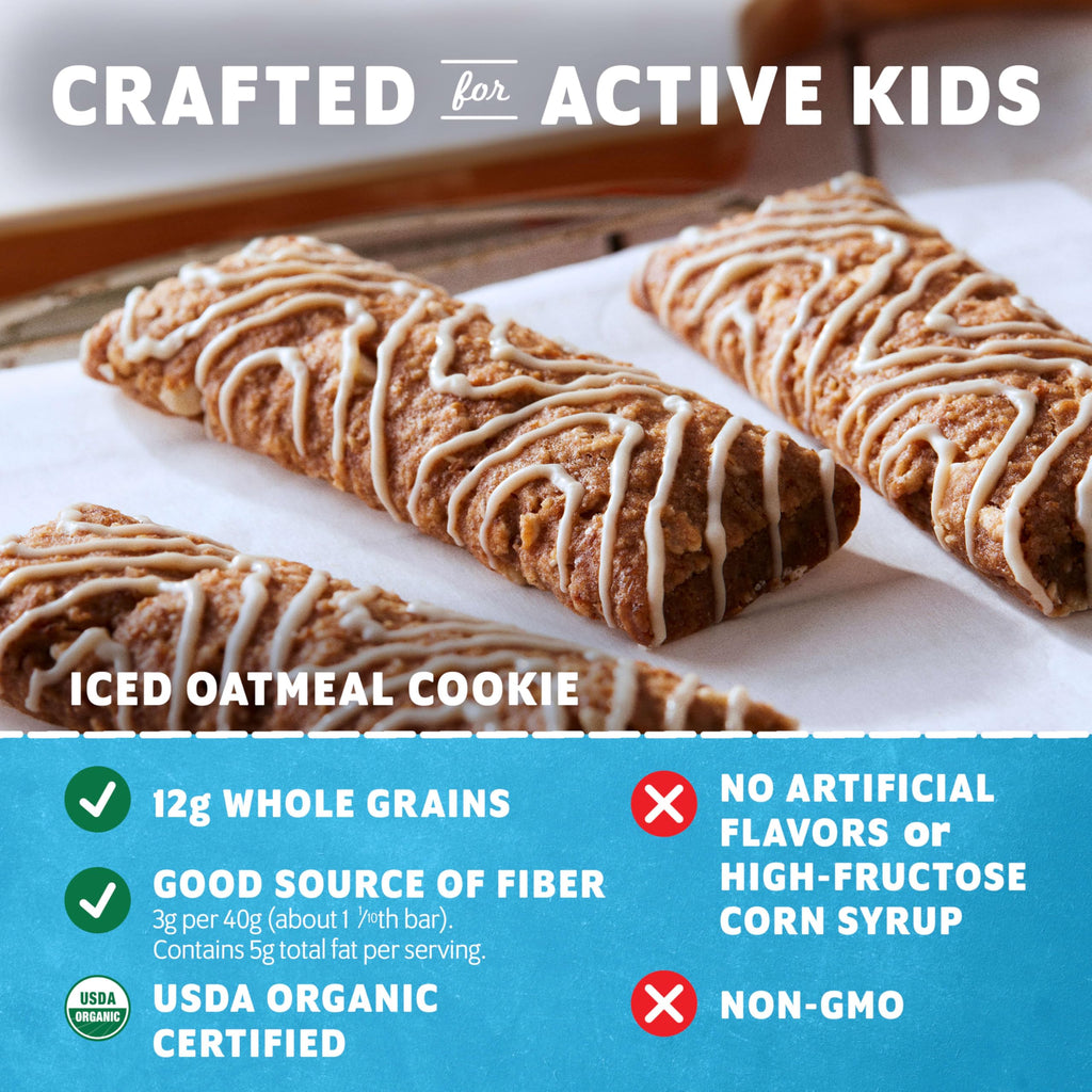 Zbar, Iced Oatmeal Cookie, Soft-Baked Energy Snack Bars, Non-GMO, 12g Whole Grains, USDA Organic Granola Bars, Snacks for Kids (24 Pack)