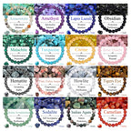 SAMOCO 16Pcs Natural Healing Crystal Bracelets for Women Men