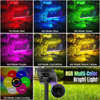 WENATY Solar Spot Lights Outdoor Color Changing, [7 Mode/2 Pack] Christmas Landscape Spotlights, Solar Lights Outdoor Waterproof,Led Powered Flood Light for Halloween Pathway Yard Garden Tree Walkway
